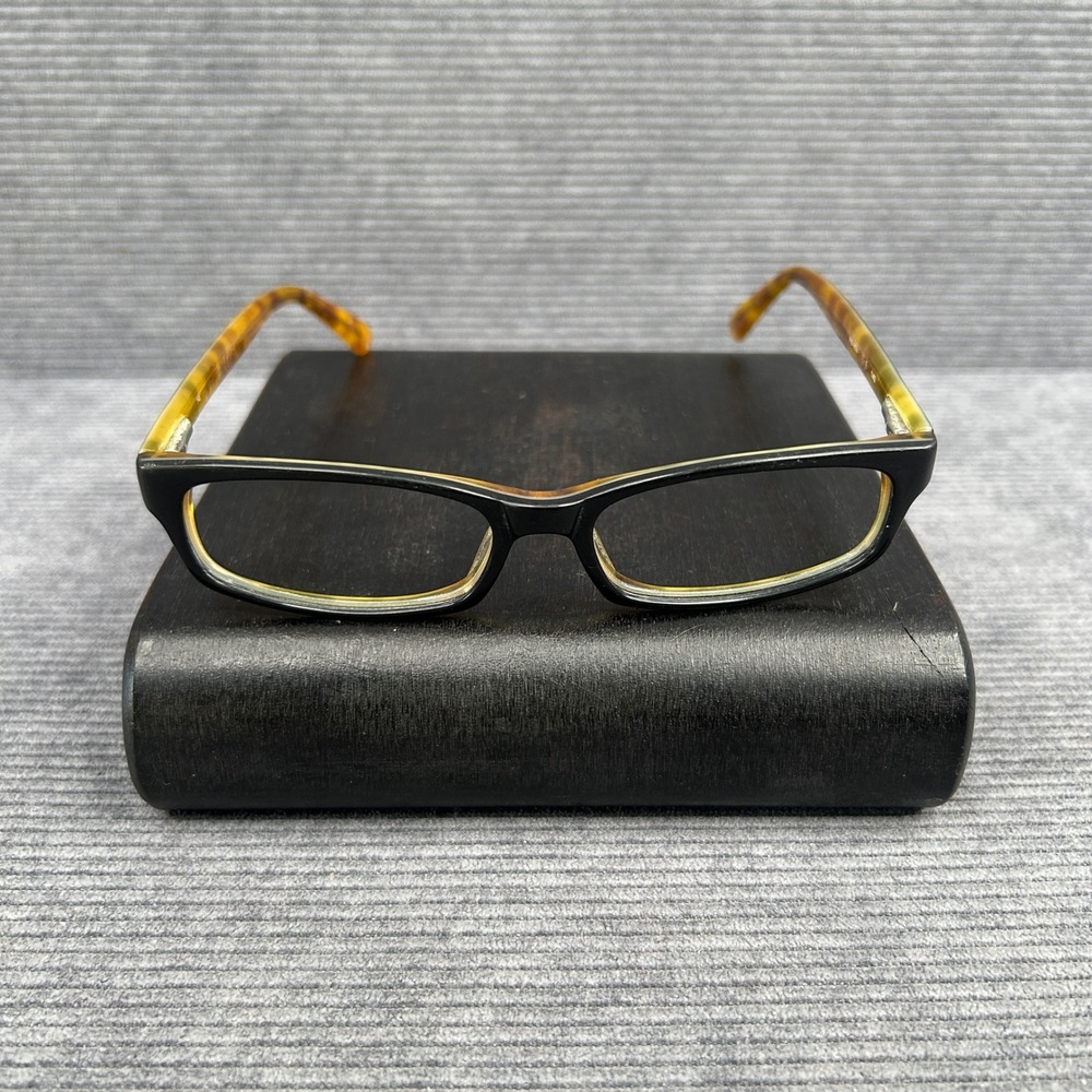 Bill Blass BB-904 Black Tortoise Rectangular y2k Eyeglasses Frames 52-16-140 vtg
